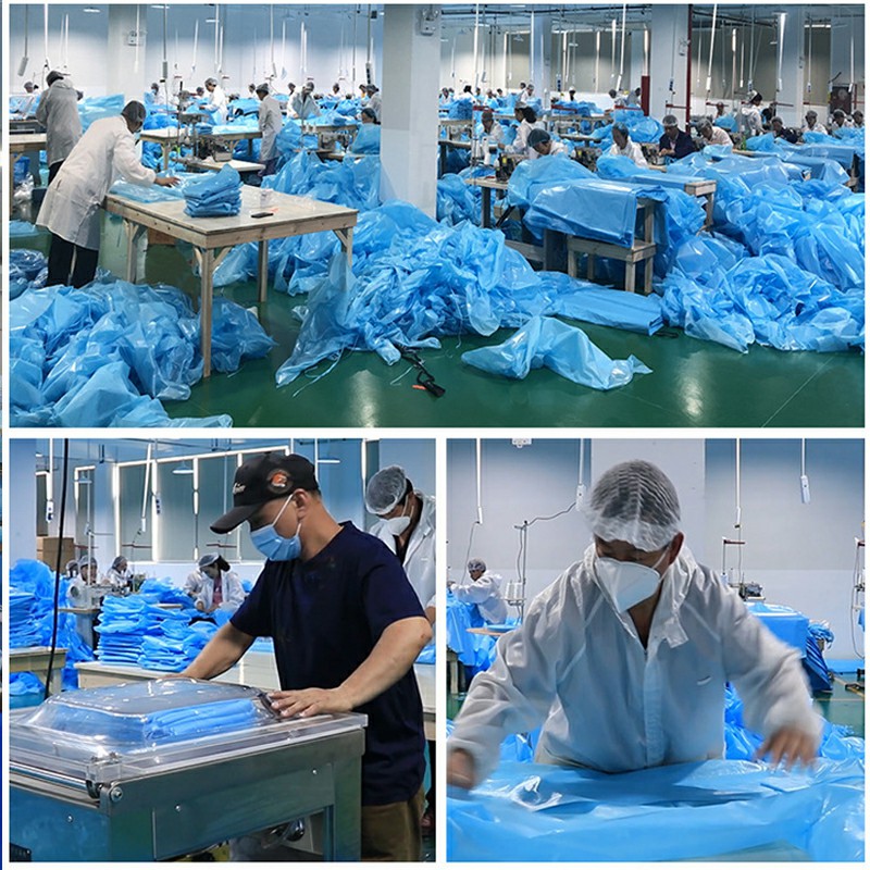 Yiwu Ruoxuan Garment fabrik laver 750K Protective Suites inden for mindre end en måned.